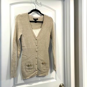 Brand new white /black sweater